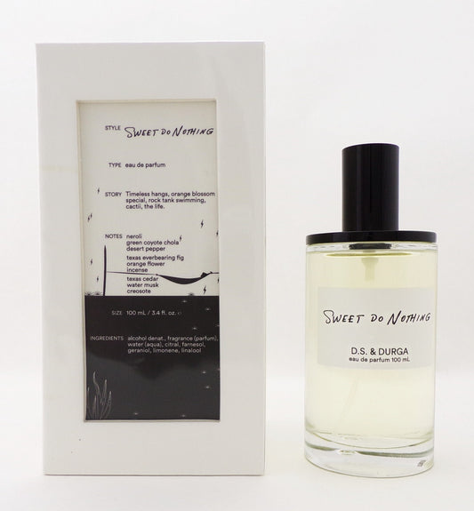 SWEET DO NOTHING by D.S. & Durga 3.4 oz. Eau de Parfum Spray Unisex New in Box