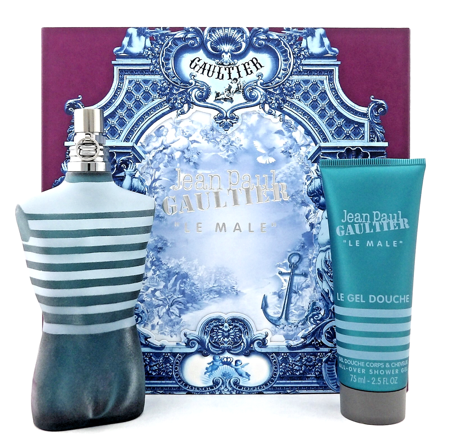 Jean Paul Gaultier Le Male 4.2 oz EDT Spray + 2.5 oz Shower Gel. Men's Set New