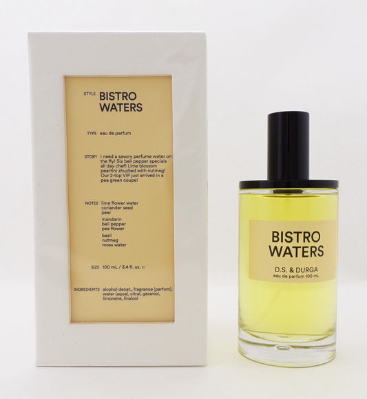 BISTRO WATERS by D.S. & Durga 3.4 oz. Eau de Parfum Spray Unisex New in Box