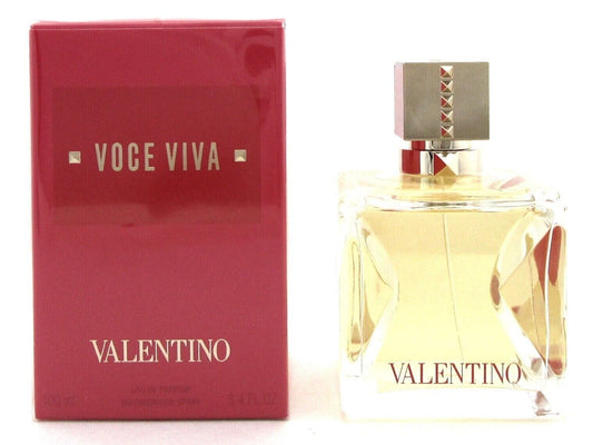 Valentino Voce Viva Perfume 3.4 oz./100 ml. EDP Spray for Women. New DAMAGED Box