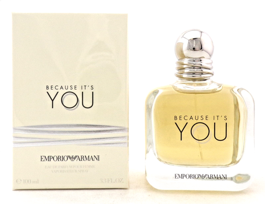 Because It's You by Emporio by Armani 3.3 oz EDP Spray for Women. New Sealed Box