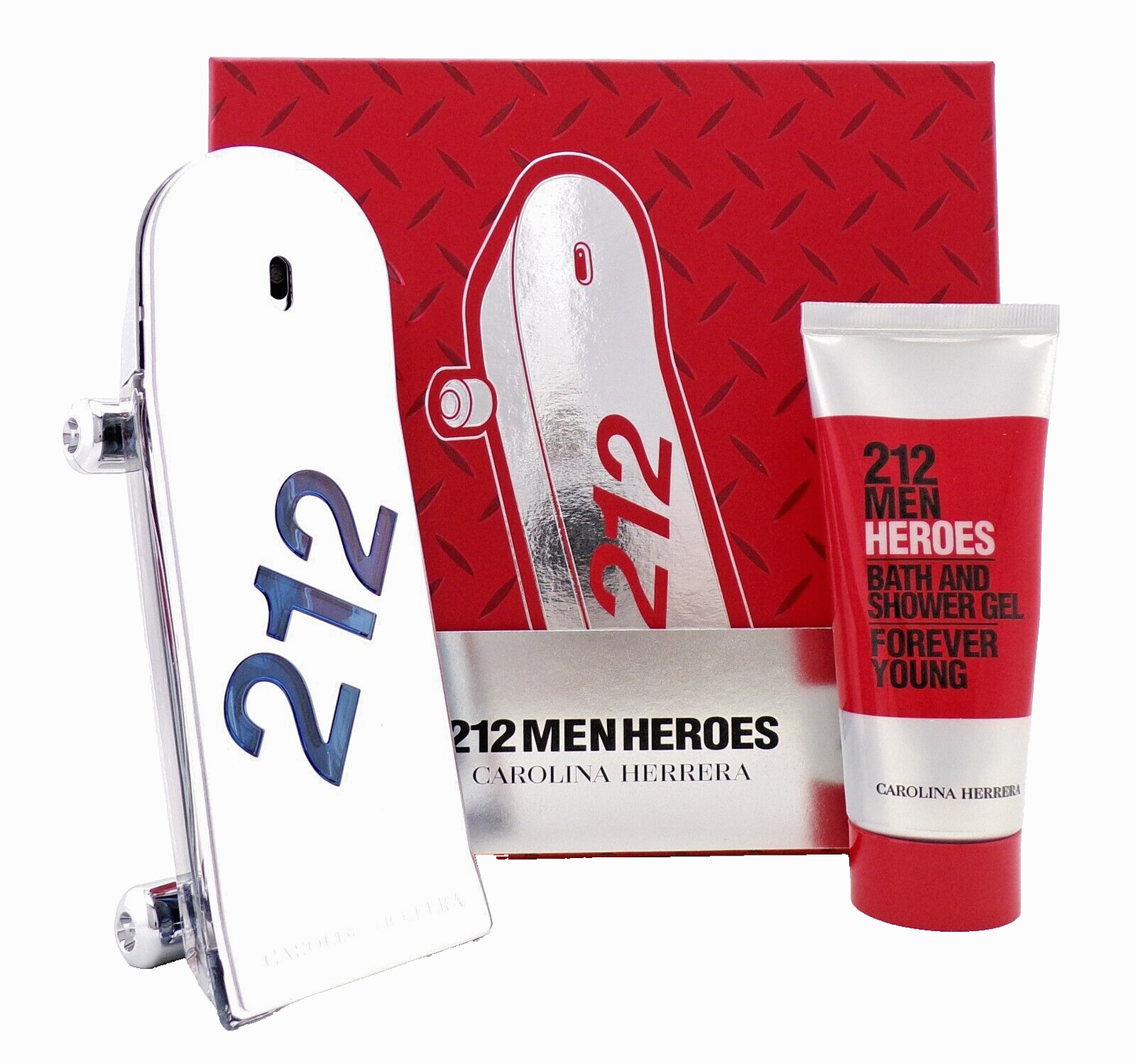 212 MEN Heroes by Carolina Herrera 3.0 oz EDT + 3.4 oz Shower Gel. New Men's SET