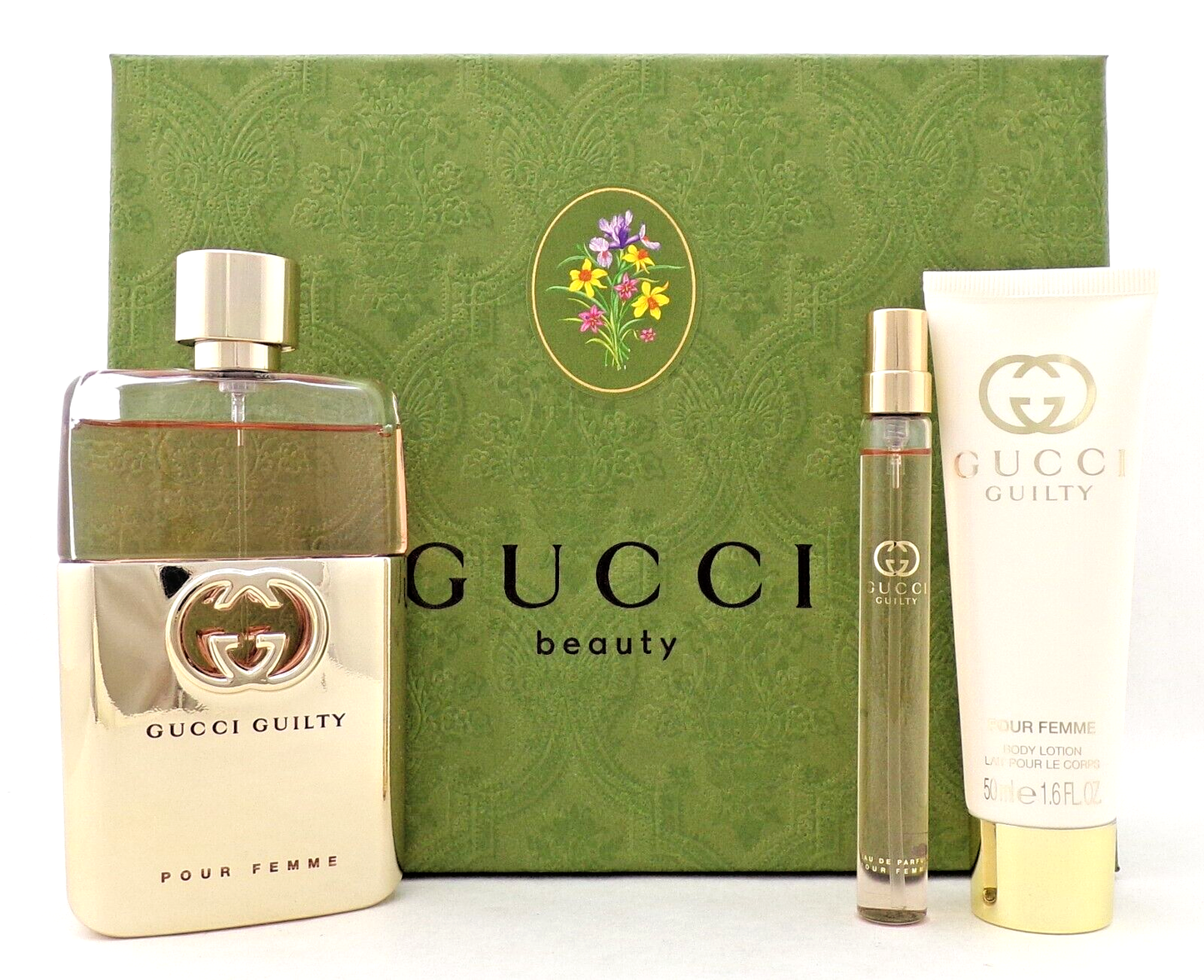 Gucci Guilty by Gucci for Women 3.0 oz & 10 ml EDP Spray+1.6 oz B/Lotion New SET