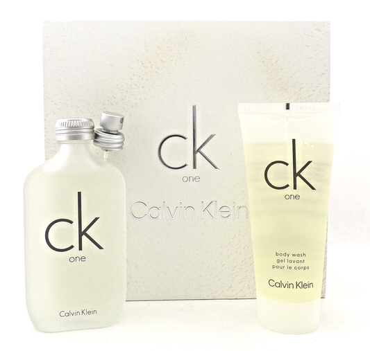 CK One by Calvin Klein 3.3 oz EDT Spray/Splash + 3.3 oz Body Wash New Unisex SET