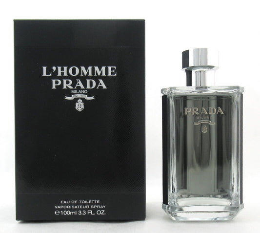 PRADA L'Homme 3.3 oz. Eau de Toilette Spray for Men New NO CELLOPHANE