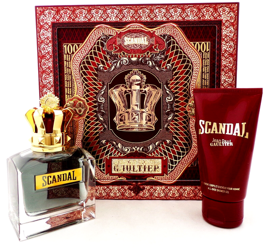 Jean Paul Gaultier Scandal 3.4 oz. EDT Spray +2.5 oz. Shower Gel New Set for Men