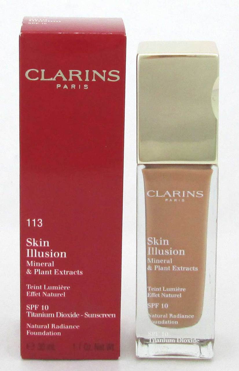 Clarins Skin Illusion Natural Radiance Foundation 113 Chestnut 1.1 oz