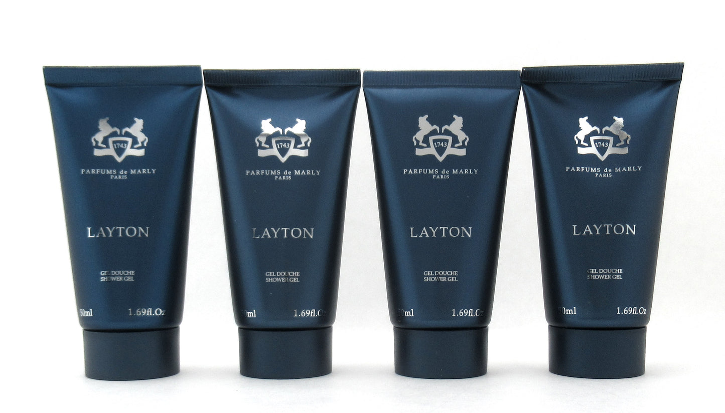 Layton Parfums de Marly Shower Gel Tubes 4 x 50 ml./ 1.69 oz. (Lot of 4) New Tubes are Sealed