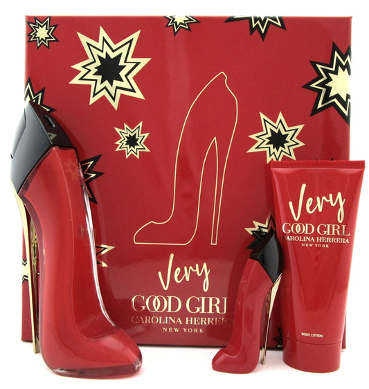 VERY Good Girl by Carolina Herrera 2.7oz. & 7ml. EDP + 3.4 oz B/Lotion. New Set