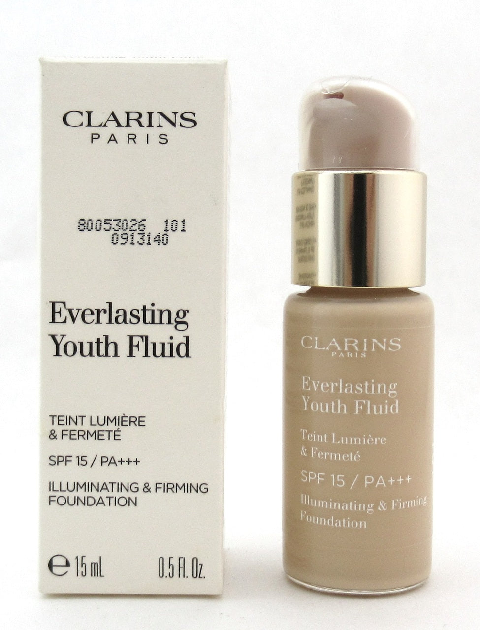 Clarins Everlasting Youth Fluid Foundation SPF 15 101 Linen 15 ml/0.5 oz. Tester