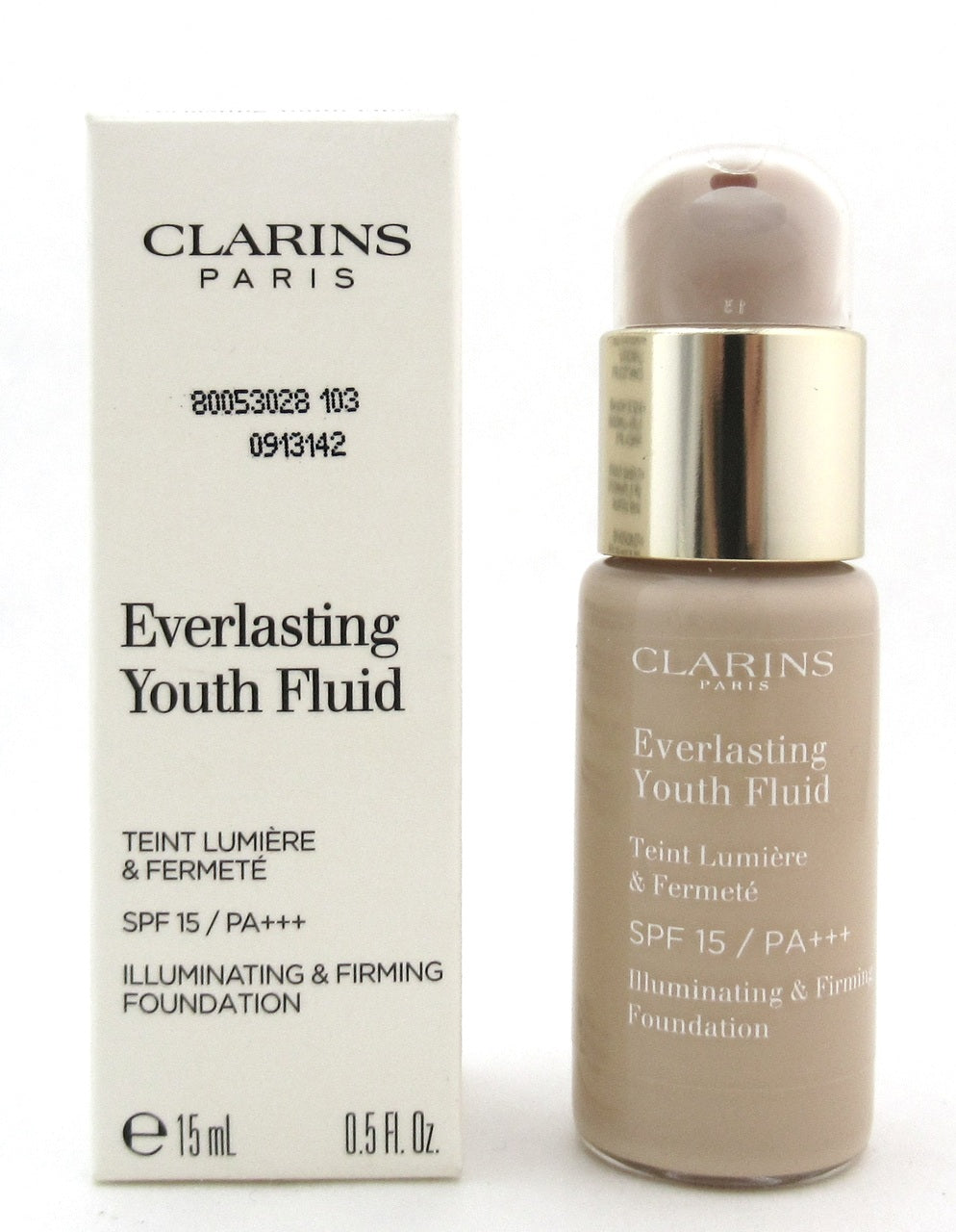 Clarins Everlasting Youth Fluid Foundation SPF 15 103 Ivory 15 ml/0.5 oz. Tester