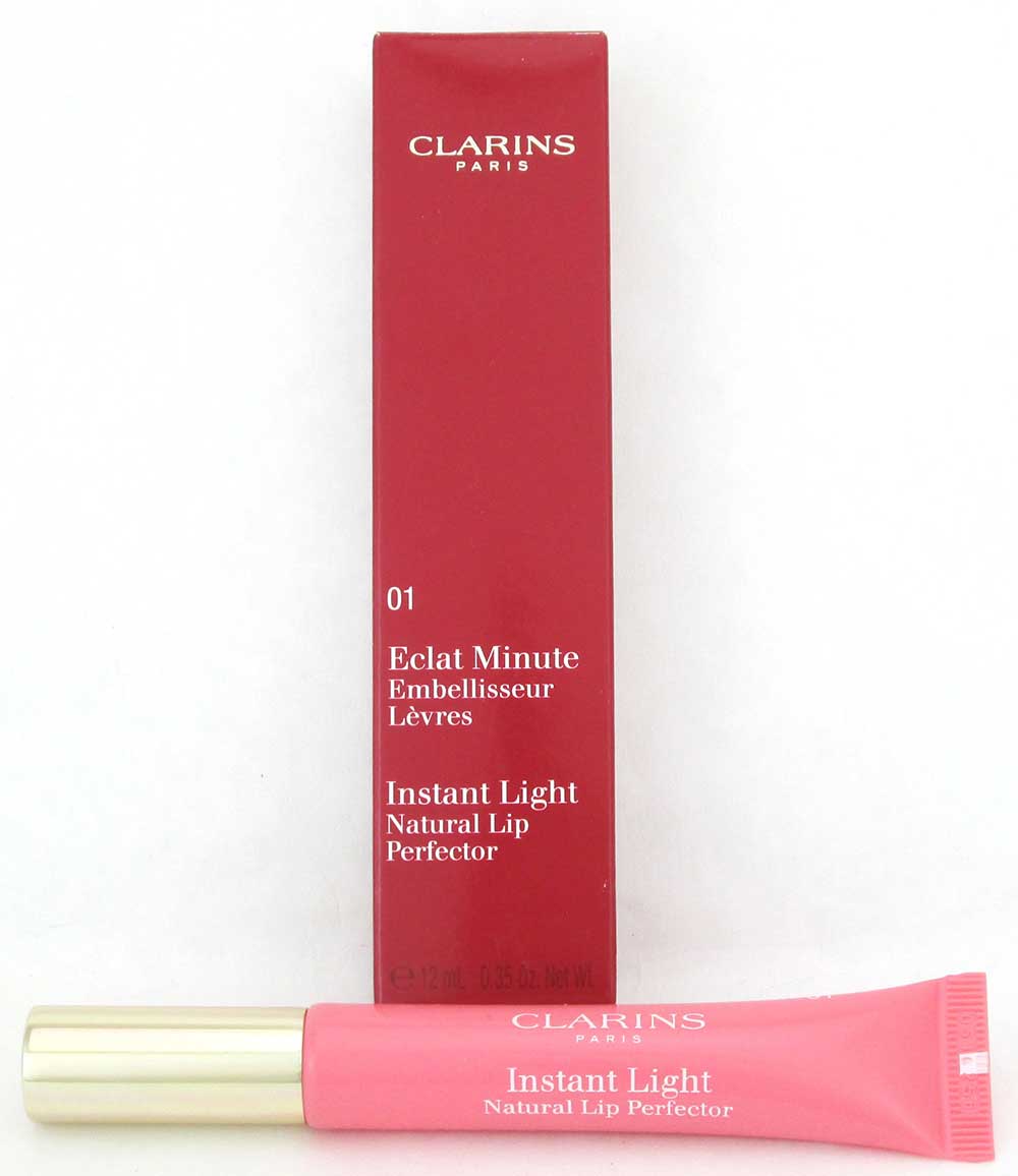 Clarins Instant Light Natural Lip Perfector 01Rose Shimmer 12 ml NIB