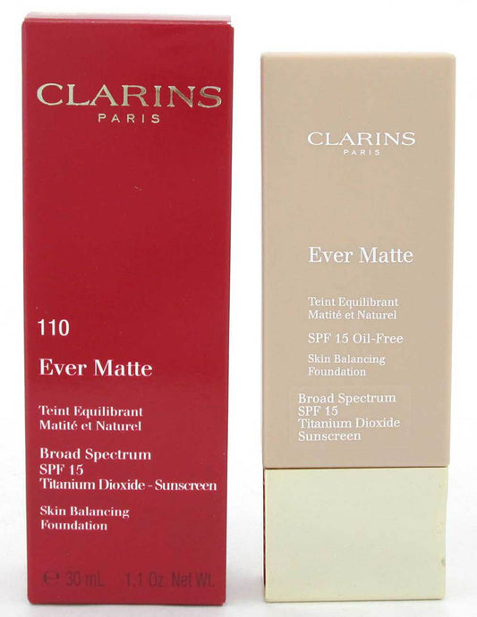 Clarins Ever Matte Skin Balancing Foundation SPF15 110 Honey 1.1ozNIB