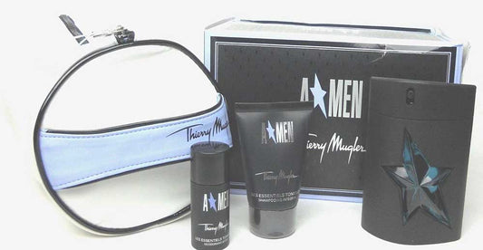 Angel A*MEN Thierry Mugler EDT 3.4oz.Set with Bag New In Damaged Box