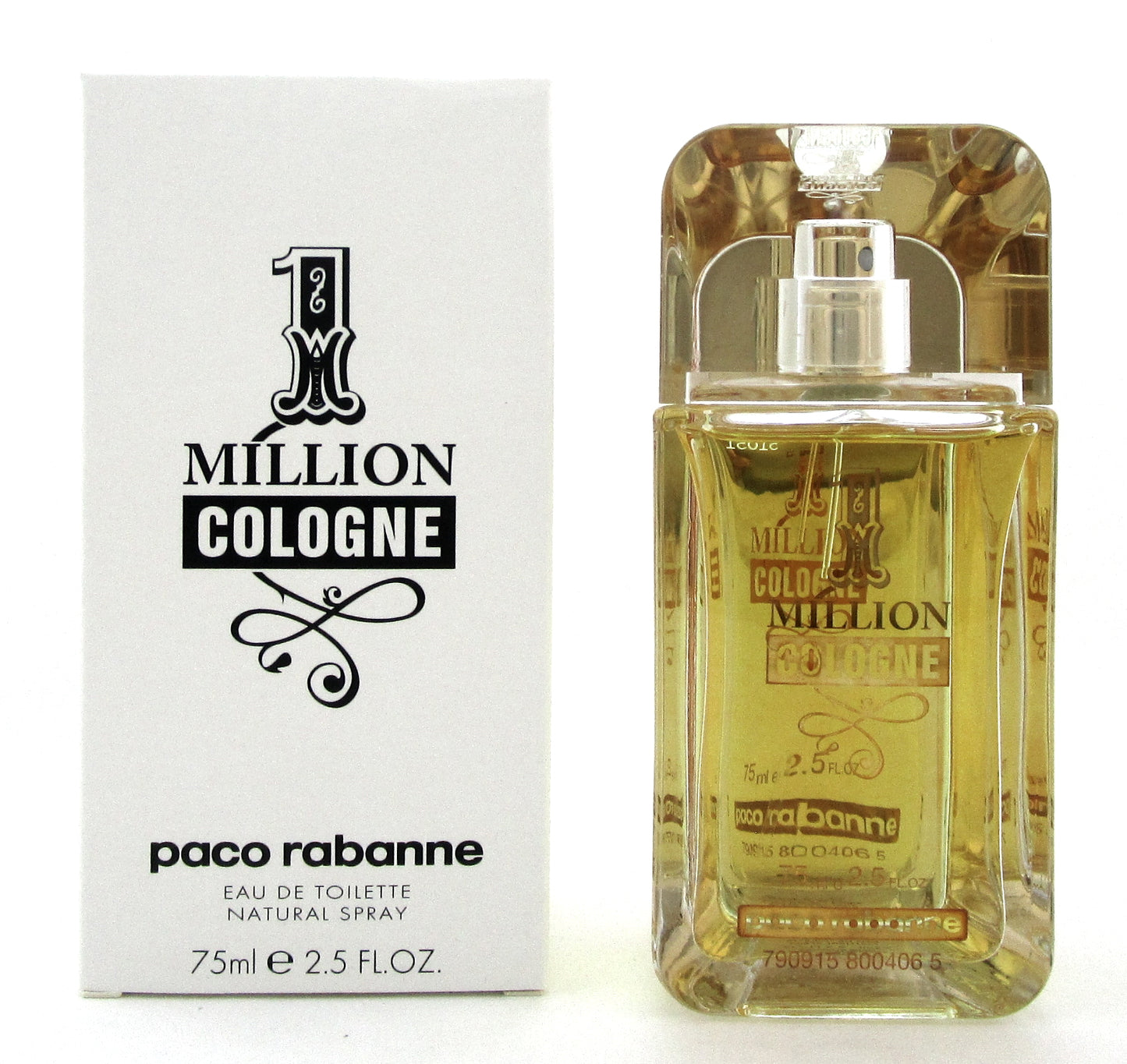 1 Million Cologne by Paco Rabanne 2.5 oz Eau de Toilette Spray for Men. New Tester w/Cap