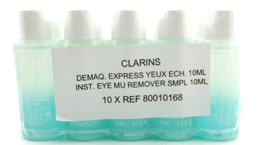 Clarins Instant Eye Make-Up Remover Travel Size Bottle 0.3 oz/ 10 ml. LOT of 10