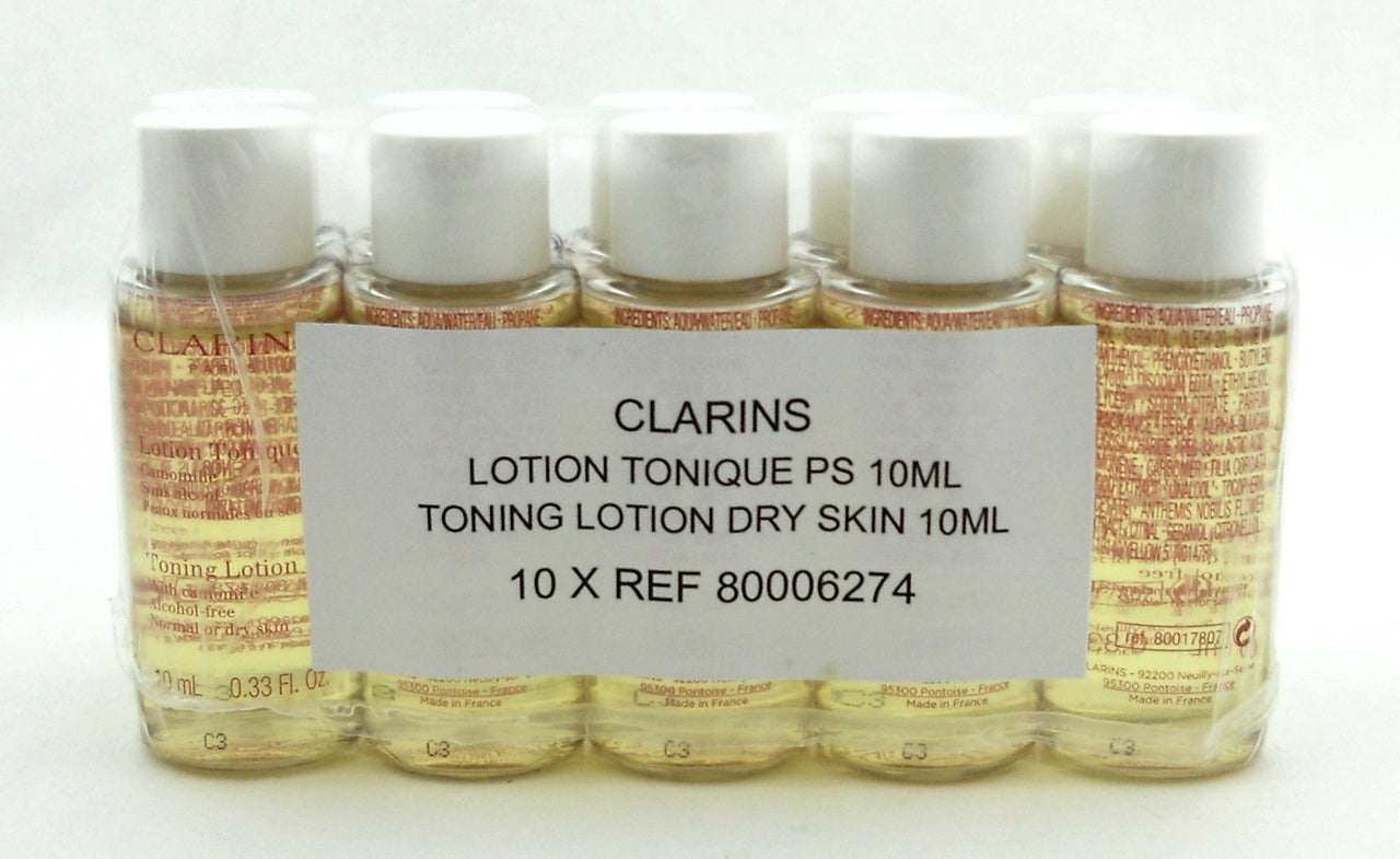 Clarins Toning Lotion with Camomile for Normal or Dry Skin Travel Size 10ml x10