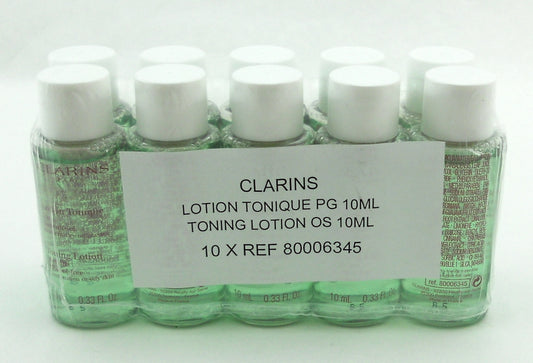 Clarins Toning Lotion with Iris Combination or Oily Skin Travel Size 10 ml x 10