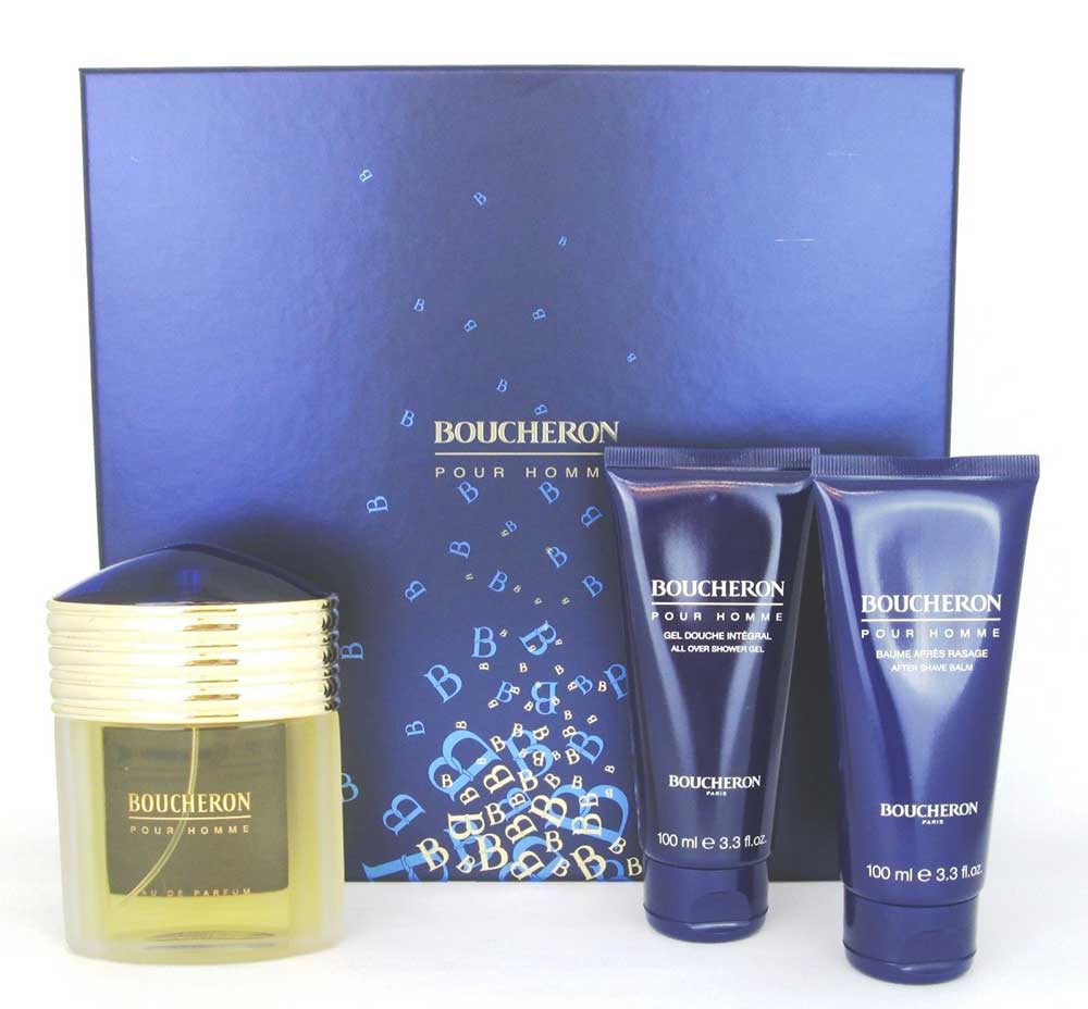 Boucheron Pour Homme Set EDP SPR 3.3 oz+After Shave Balm+Shower Gel