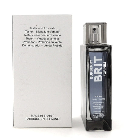 Burberry Brit for Him by Burberry 3.3 oz. EDT Spray for Men. New Tester with Cap