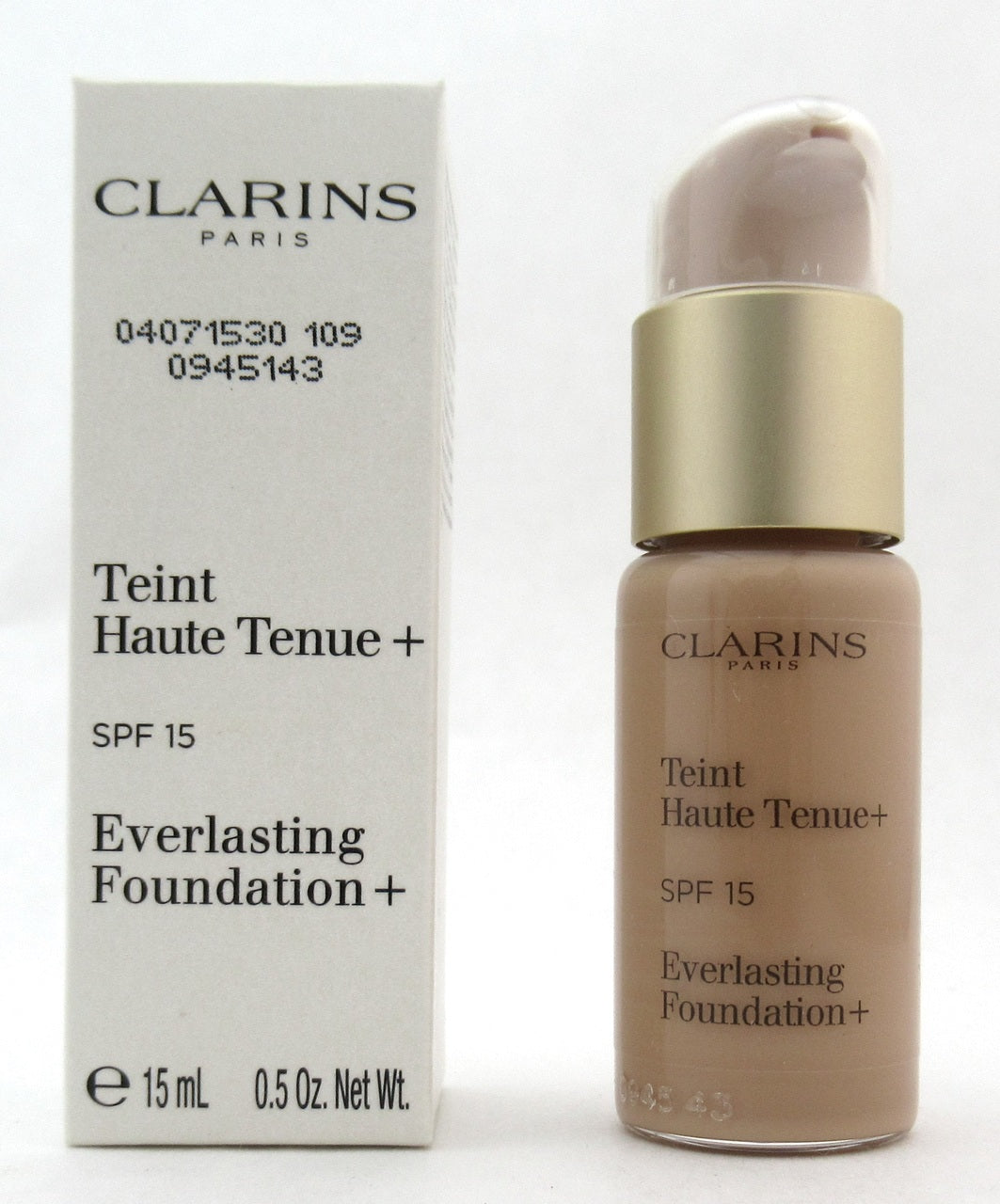 Clarins Everlasting Foundation+ SPF 15 109 Wheat 15 ml./ 0.5 oz. New Tester