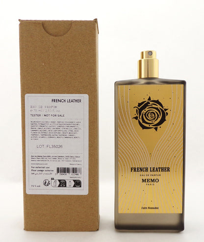 Memo Paris French Leather 2.53 oz./ 75 ml. Eau de Parfum Spray Unisex. New Tester, No Cap