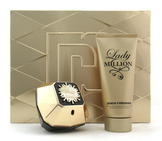 Paco Rabanne Lady Million FABULOUS 2.7 oz EDP Intense Spray + 3.4 oz B/L New Set