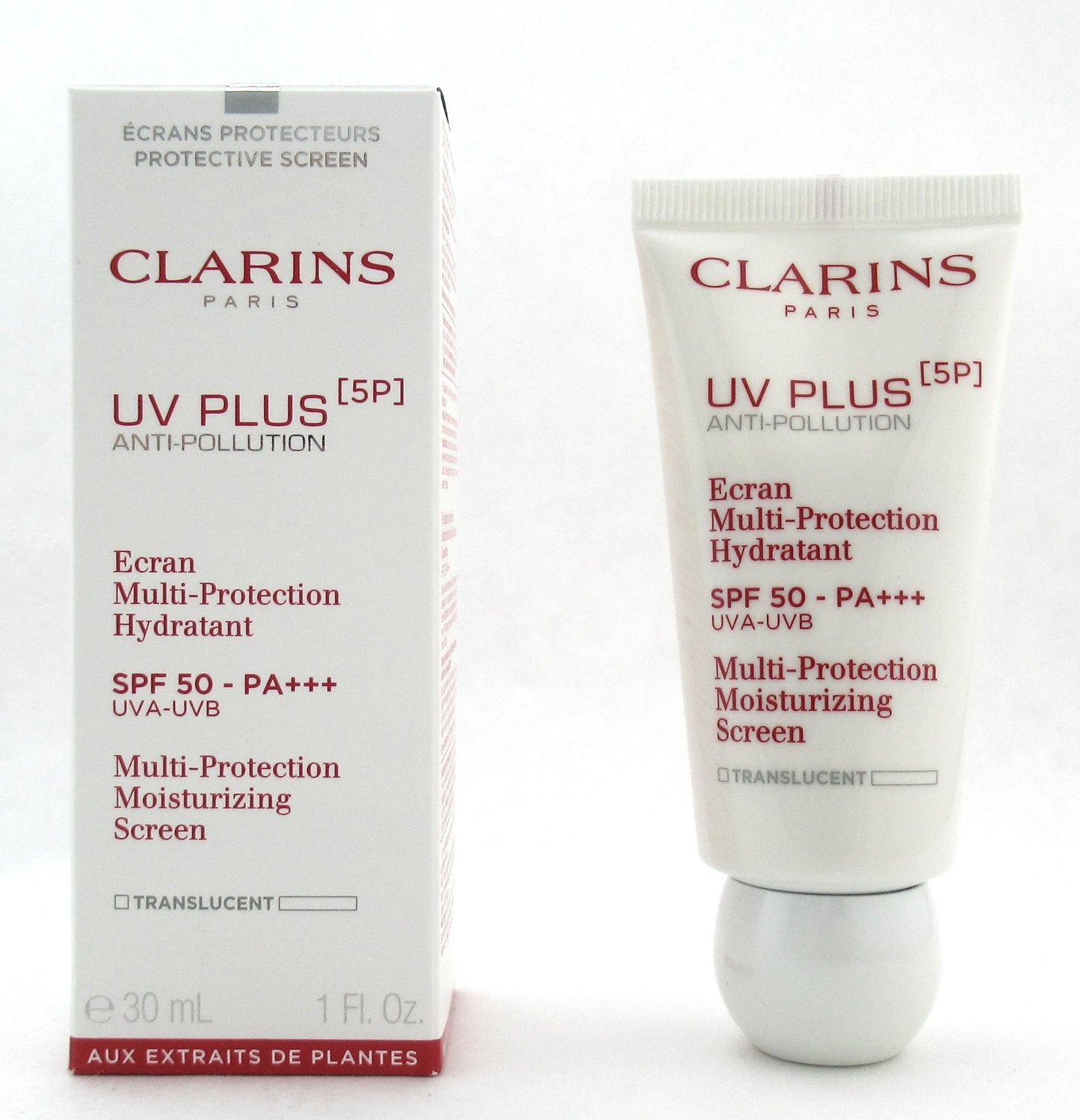 Clarins UV Plus Anti-Pollution Multi-Protection Translucent 30 ml./1 oz. New