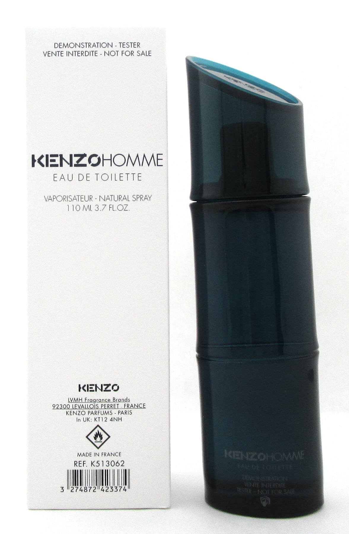 Kenzo Homme by Kenzo 3.7 oz. Eau de Toilette Spray for Men. New Tester w/Cap