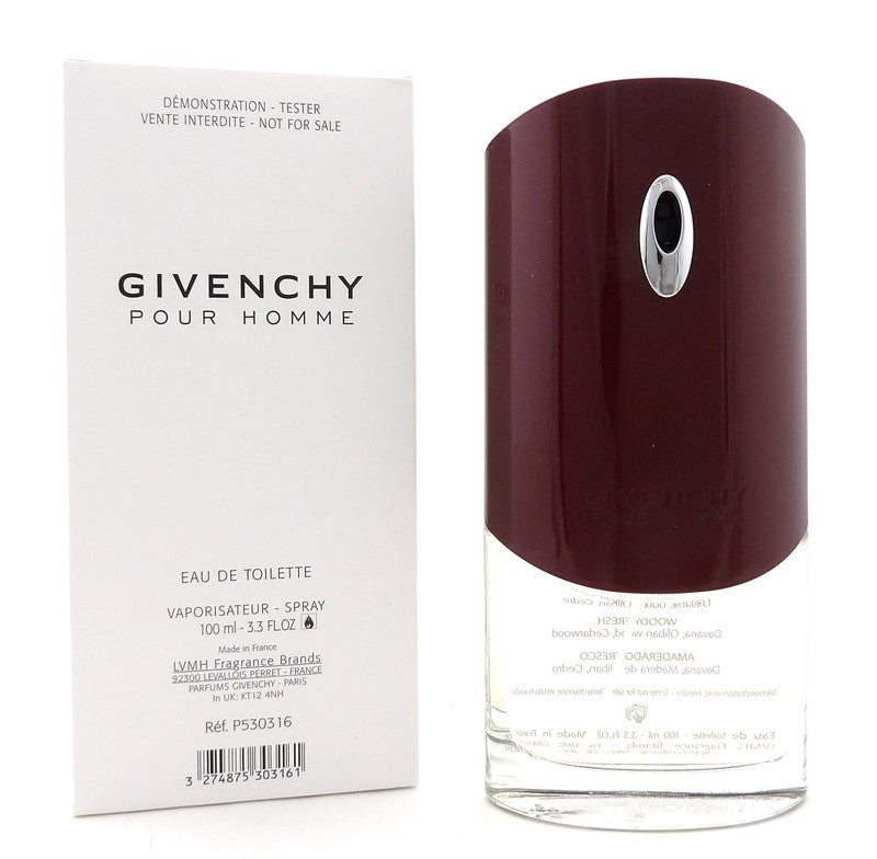 Givenchy Pour Homme 3.3 oz Eau de Toilette Spray for Men. New Tester