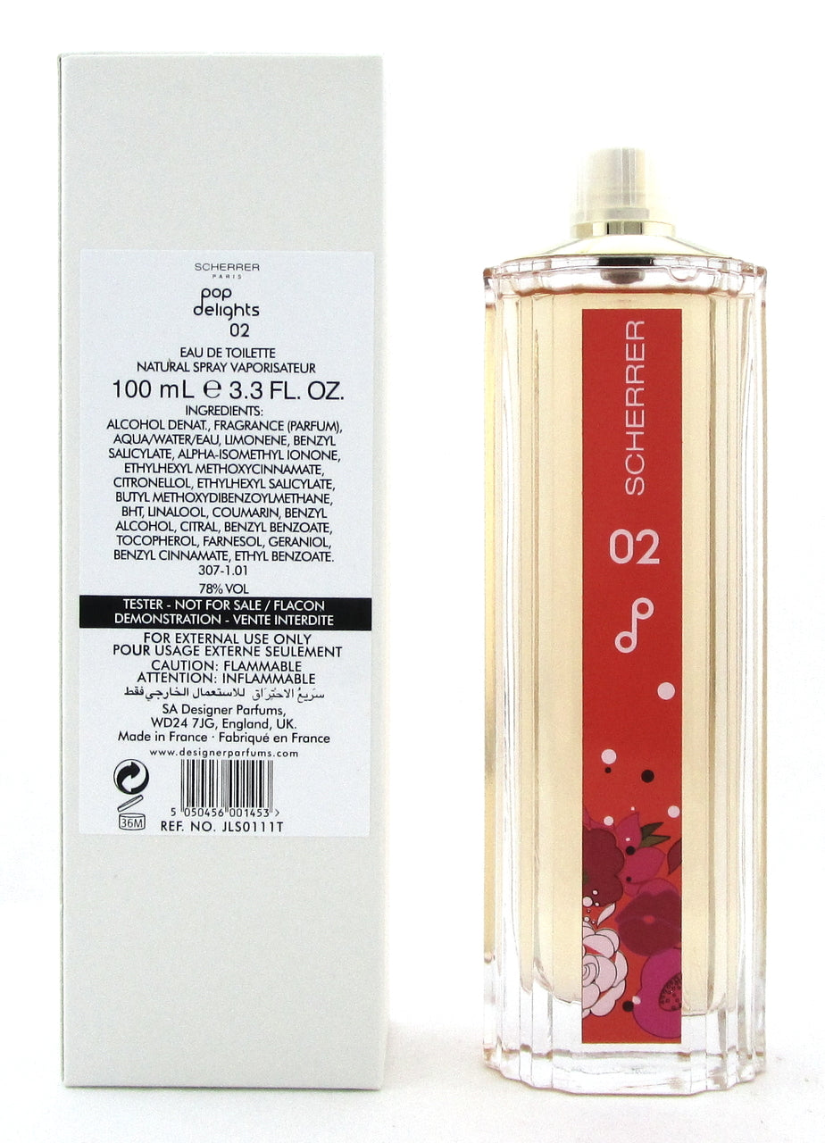 Jean Louis Scherrer Pop Delights 02 Perfume 3.4 oz Eau de Toilette Spray Women. New Tester