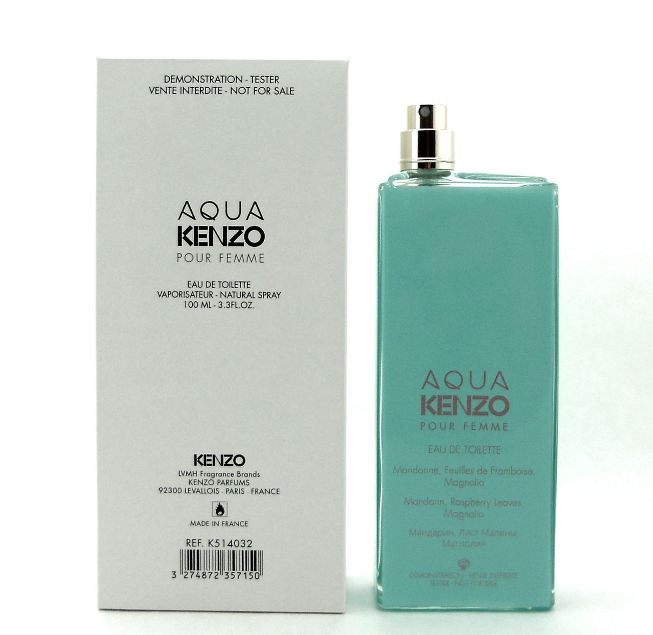 Aqua Kenzo Pour Femme by Kenzo 3.3 oz for Women EDT Spray Never used Tester