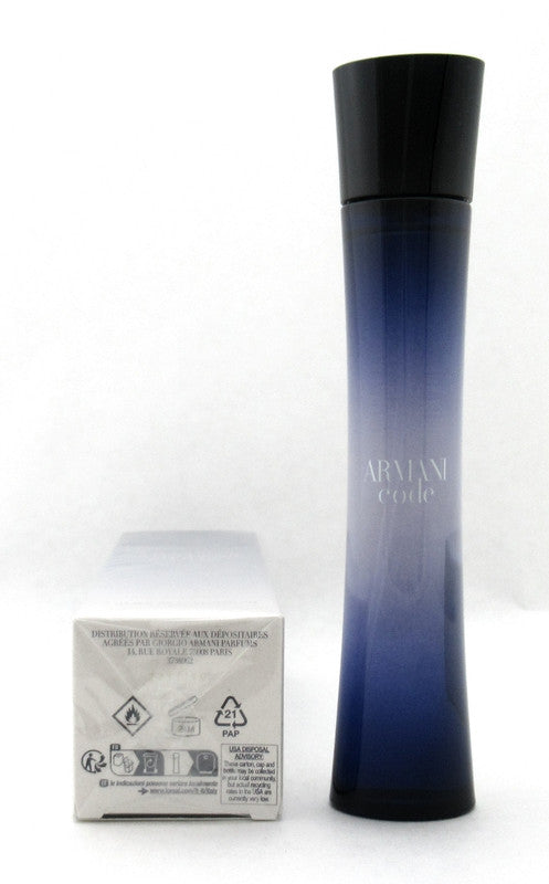 Armani Code by Giorgio Armani Eau De Parfum Spray for Women 75 ml./ 2.5 oz. Damaged Box