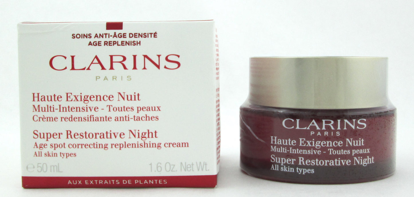 Clarins Super Restorative Night Cream All Skin Types 50 ml./ 1.6 oz. Damaged Box