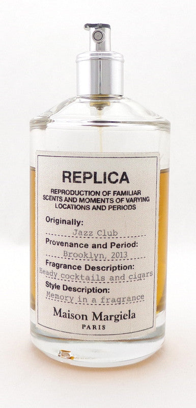 Replica Jazz Club by Maison Margiela 3.4 oz. Eau de Toilette Spray Unisex NO BOX Lower Fragrance Level Damaged Bottle Cap and Sprayer