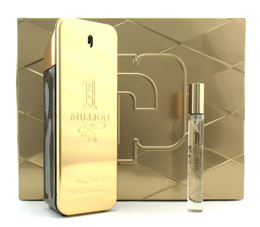 1 Million Cologne by Paco Rabanne Set for Men 6.8 oz. + 10 ml. EDT Spray New