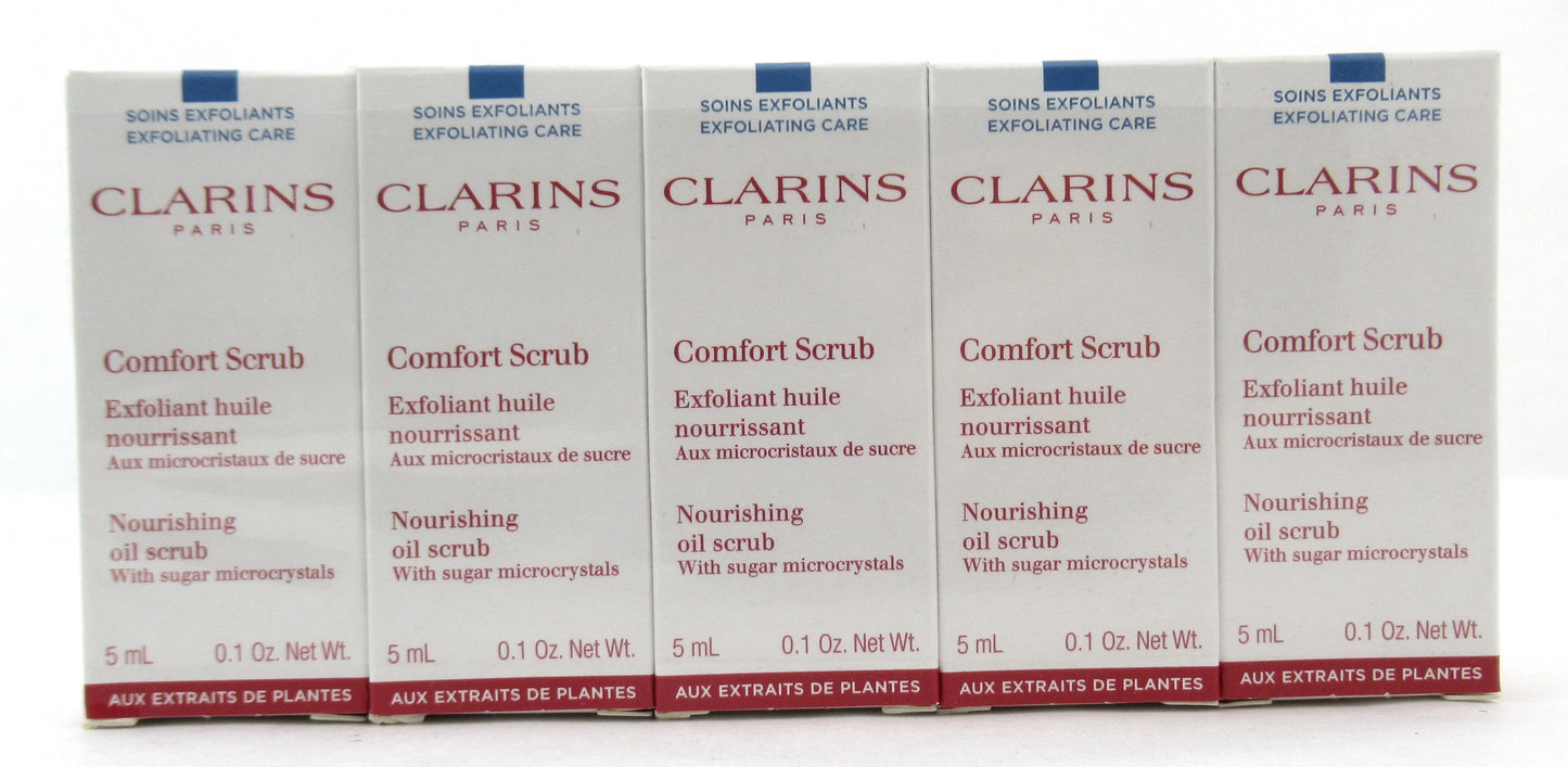 Clarins Comfort Scrub Nourishing Oil Scrub w/Sugar Crystals 5 ml. Lot of 10 New