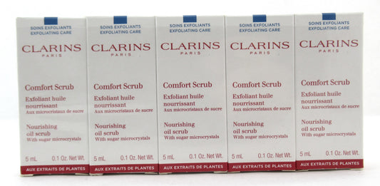 Clarins Comfort Scrub Nourishing Oil Scrub w/Sugar Crystals 5 ml. Lot of 10 New