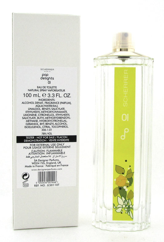 Jean Louis Scherrer Pop Delights 01 Perfume 3.4 oz./ 100 ml. EDT Spray. New Tester