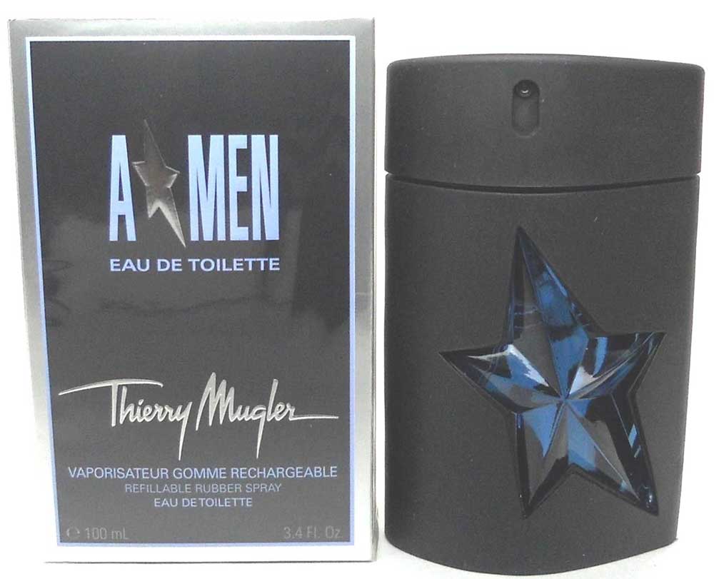 Angel Men by Thierry Mugler Refillable Rubber Spray 3.4 oz.EDT.Sealed