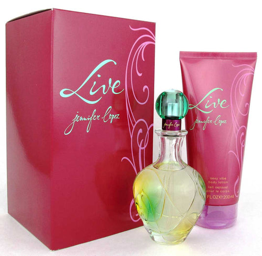 Live by JLO 2 Pc Gift Set: EDP 3.4 oz.Spray + Body Lotion 6.7 oz.New