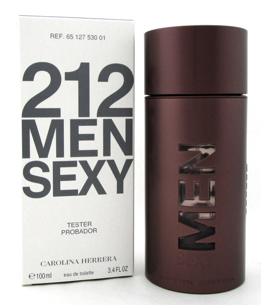 212 MEN SEXY by Carolina Herrera 3.4 oz. EDT Spray for Men. New Tester with Cap