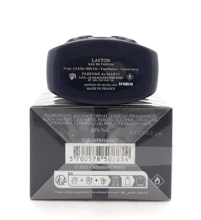 Layton by Parfums de Marly 2.5 oz./75 ml. EDP Spray for Men New in Sealed Box