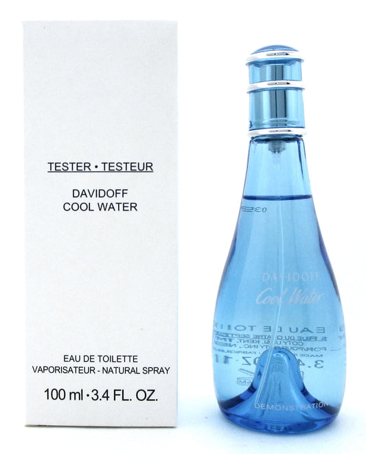Cool Water by Davidoff Eau De Toilette Spray for Women 3.4 oz. New Tester w/Cap