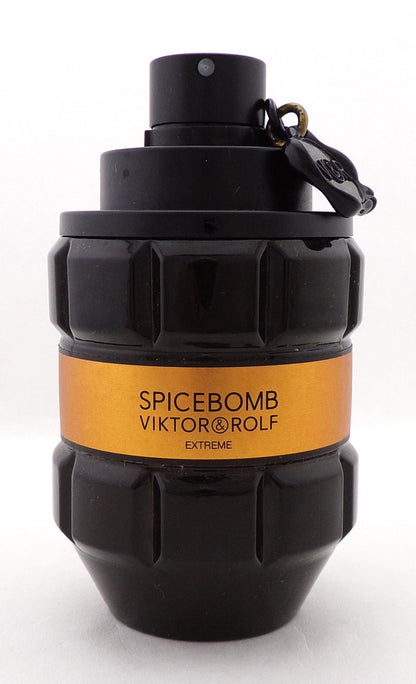 Spicebomb Extreme by Viktor & Rolf Eau De Parfum Spray for Men 90 ml. NO BOX Fragrance Level 98% FULL Stained Bottle