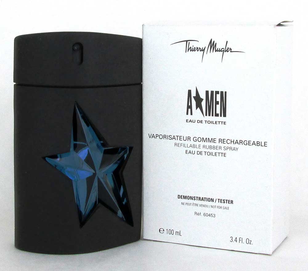 Angel Men by Thierry Mugler EDT Refillable Rubber Spray 3.4oz.*Tester