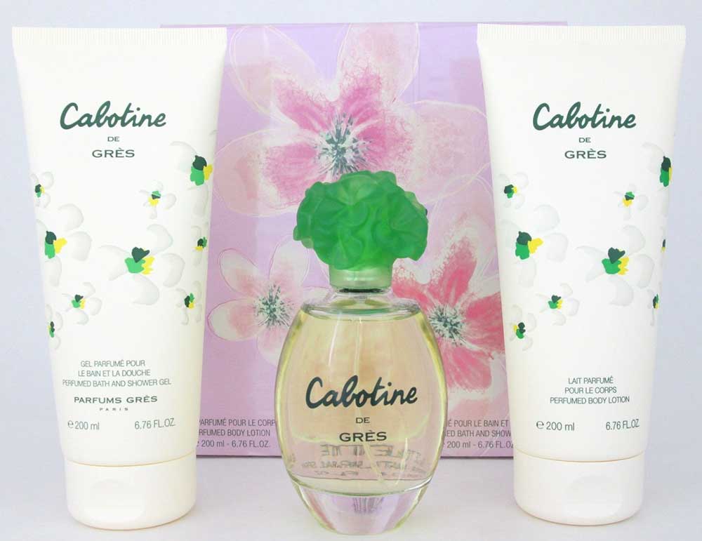 Cabotine De Gres 3 Piece Gift Set for Women EDT Spray 3.4 oz+Sh/G+B/L