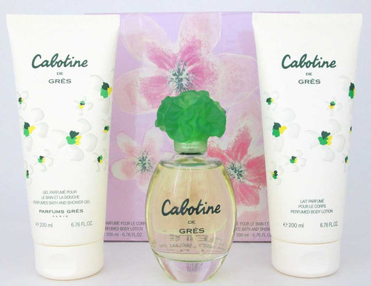 Cabotine De Gres 3 Piece Gift Set for Women EDT Spray 3.4 oz+Sh/G+B/L