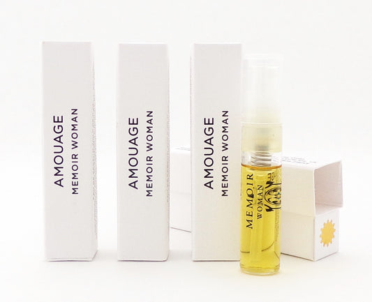 Amouage MEMOIR Woman 0.06 oz. Eau de Parfum Sample Spray LOT OF 4 Vials Brand New