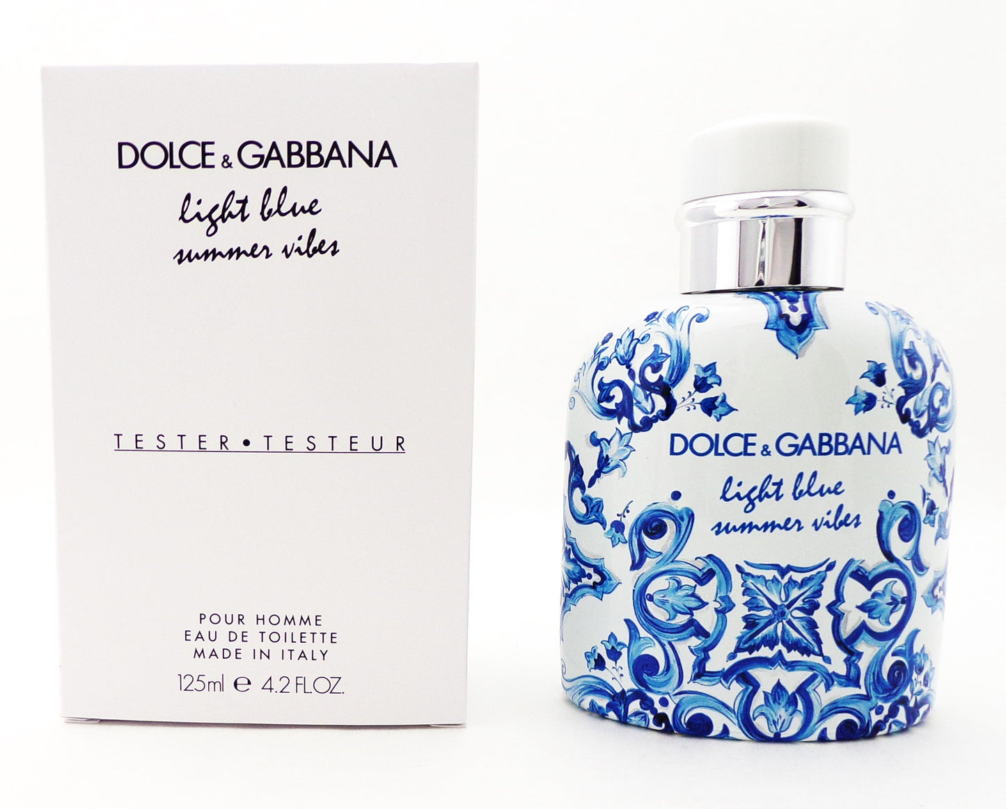 Dolce & Gabbana Light Blue Summer Vibes 3.3 oz. EDT Spray for Men New TESTER w/Cap